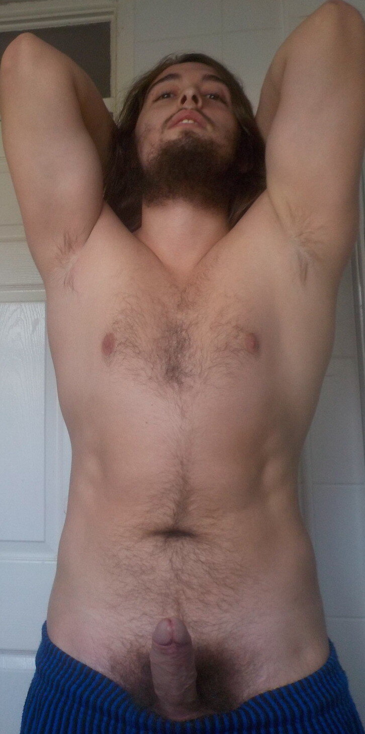 Me with trousers down showing fully erect penis - 6 inches picture