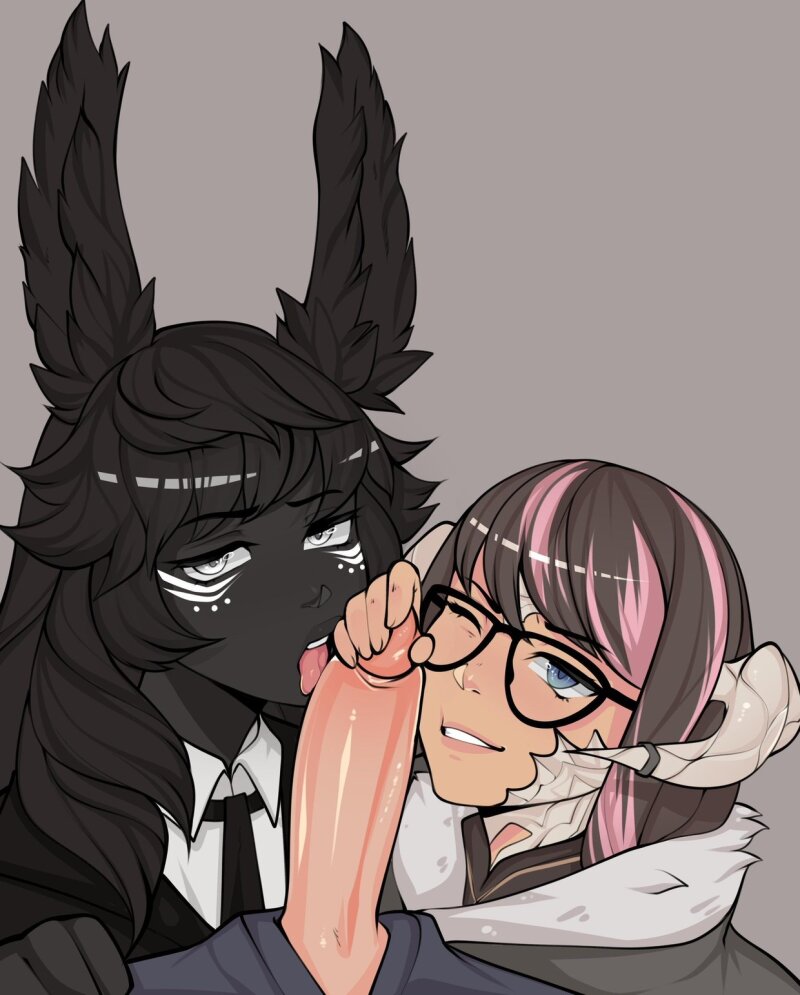 Viera and au ra worship a cock picture