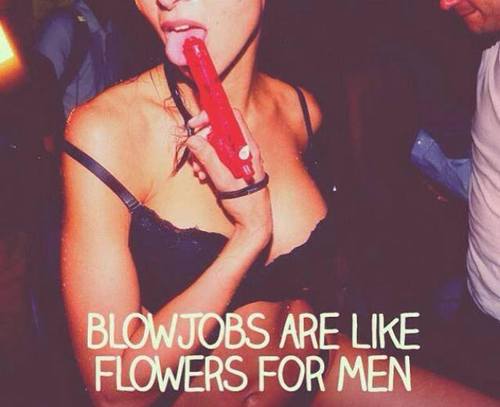 Blowjobs are like flowers for men. picture