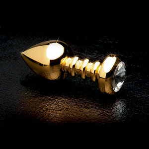 항문 루브 플러그 줄무늬 페티쉬 판타지 골드 picture