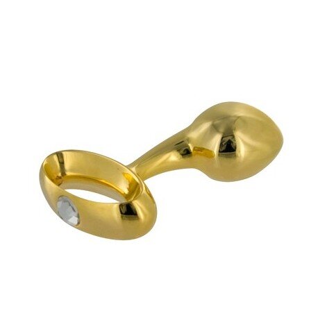 Gold Prostate Plug with Diamond Gem picture