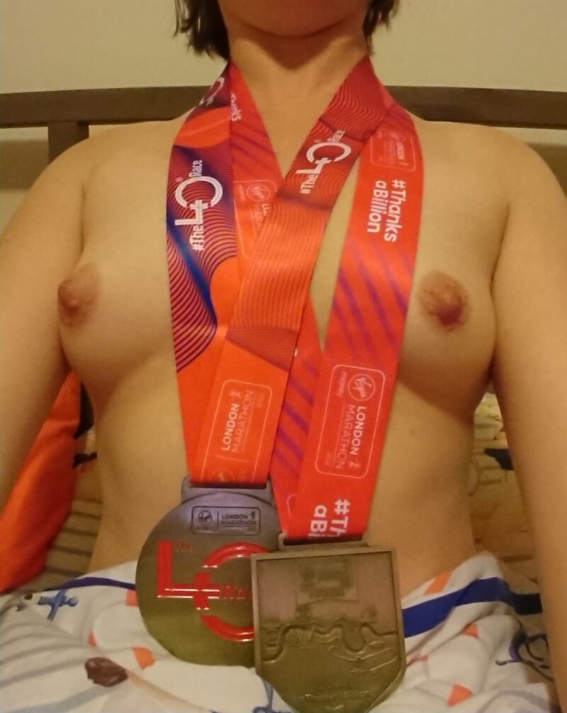 Girlfriend looking hot with her medals picture