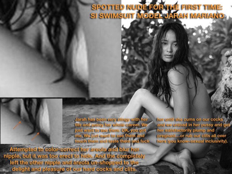 믿을 수 없을 정도로 섹시한 폴리네시아 SI 수영복 모델 Jarah Mariano 젖꼭지가 처음 노출되었습니다. picture