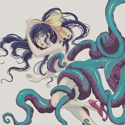 Tentacles and cute babe picture