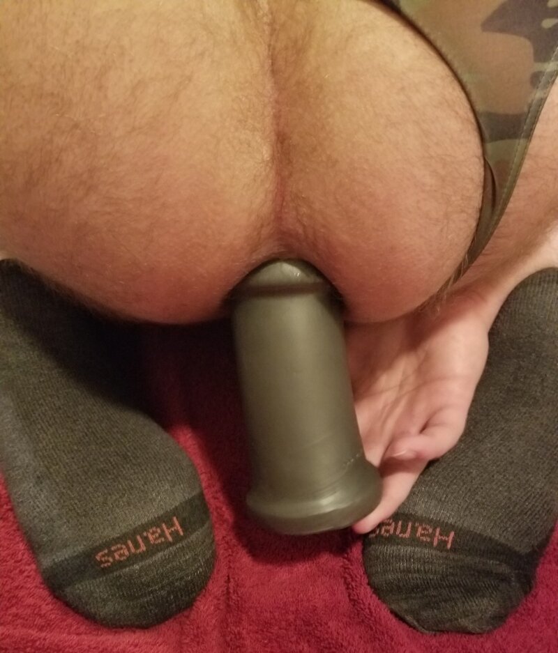 Stretching my ass for my hotwifes viewing pleasure picture