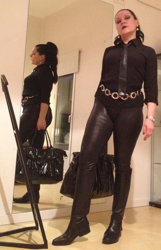 Dominatrix in black picture