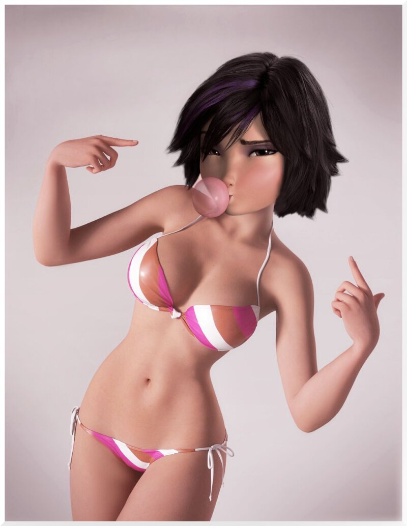 Gogo Tomago bubble gum tiny bikini picture