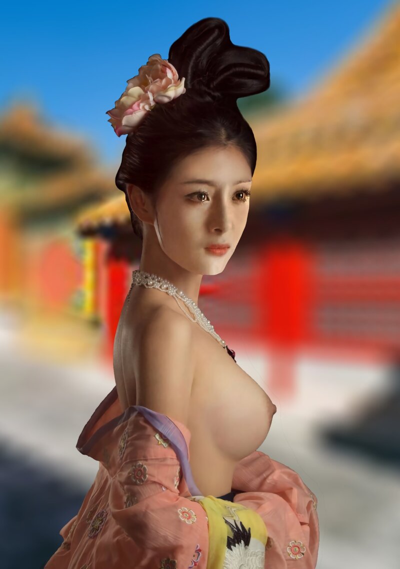 Yangmi with the traditional clothing of the Han Chinese. picture