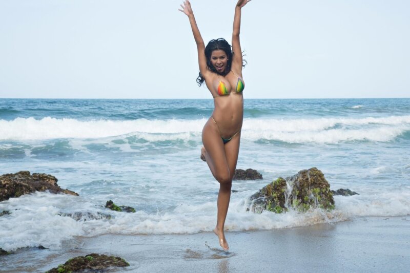 Lovely latina in bikini picture