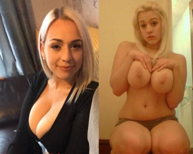 Sexy blonde with big tits picture