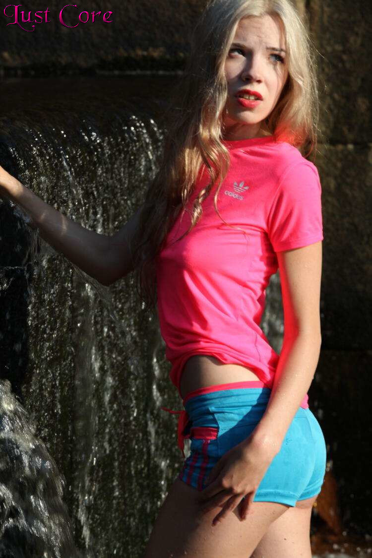 Blonde bimbo in pink picture