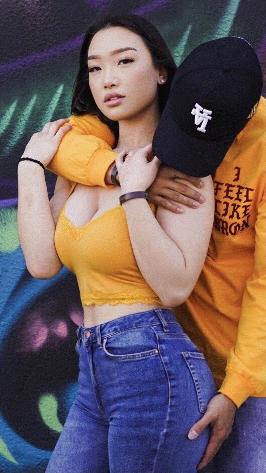 Amazing Thick Asian Being Felt by Boyfriend picture