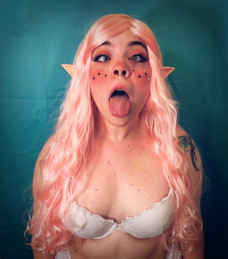 Future girlfriend cutie dressed up as elf thing with ahegao face picture