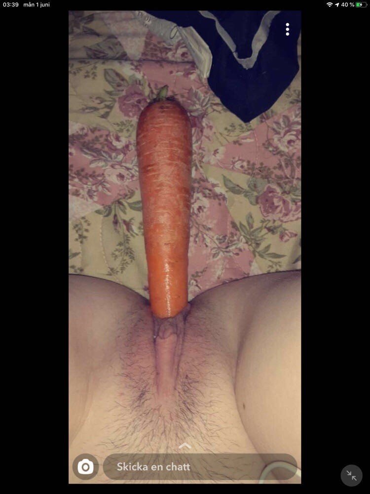 Cute teen pussy With carrot picture