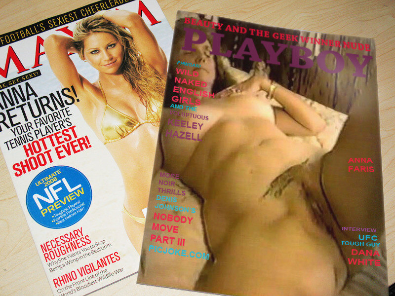 nude on fake magazine cover picture