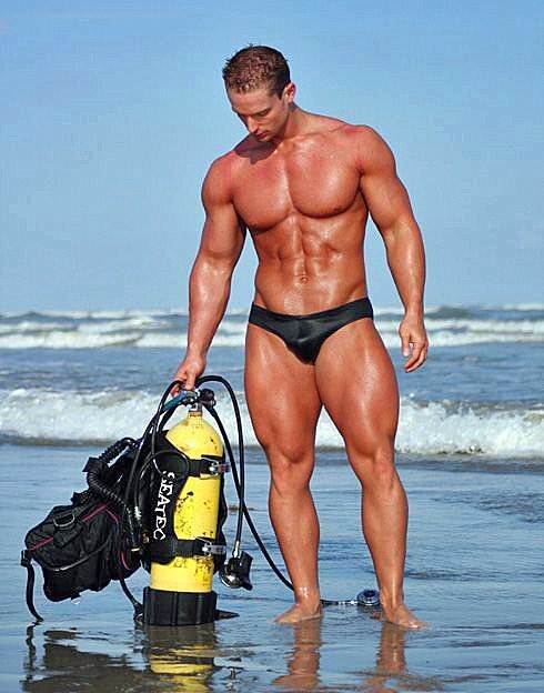 muscle in scuba gear picture