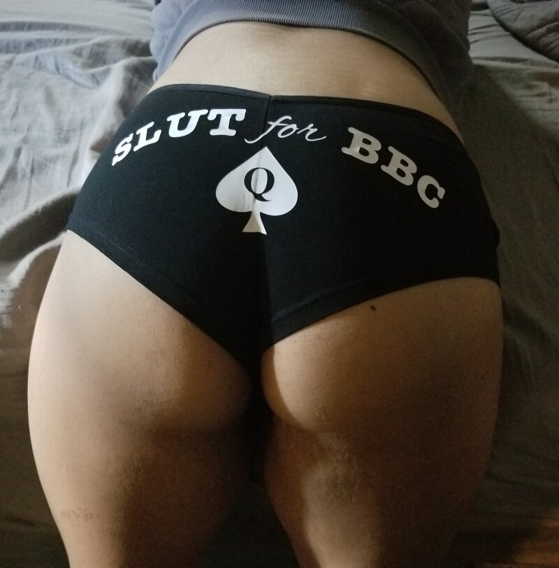 Hotwife showing me her new panties picture