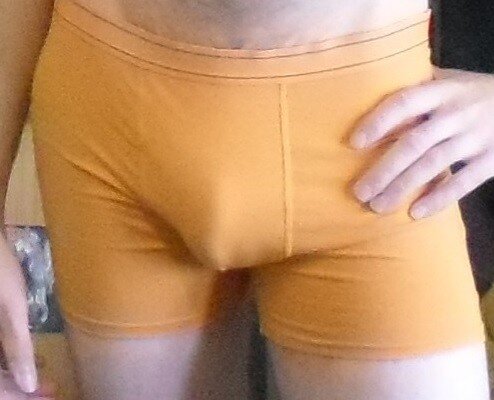 my orange pants picture