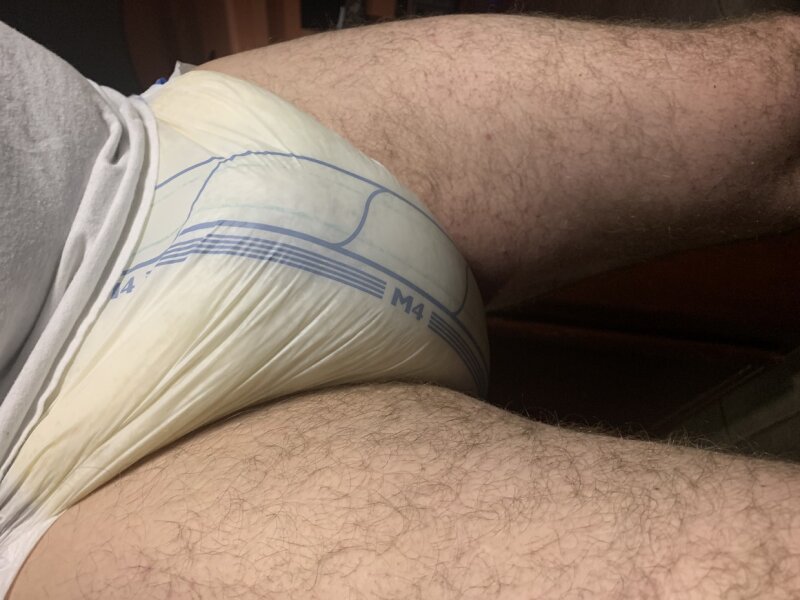 My pissy diapered cock picture