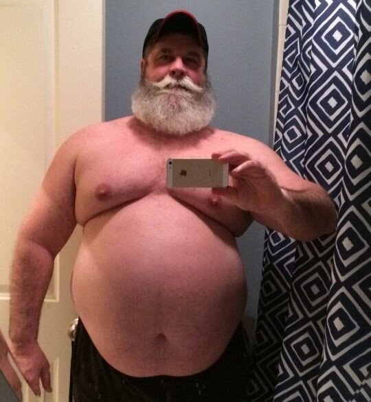 Self shot Santa with big sexy belly picture
