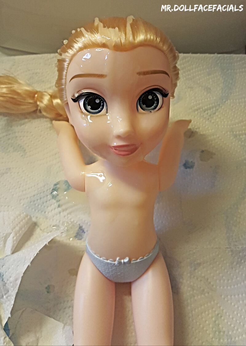 My new doll Elsa,first cumshot elsa beautiful face. picture