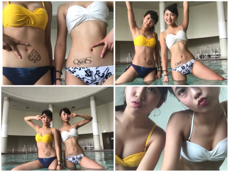 bikini Japanese teens selfie and they show off "bbc slut mark" picture