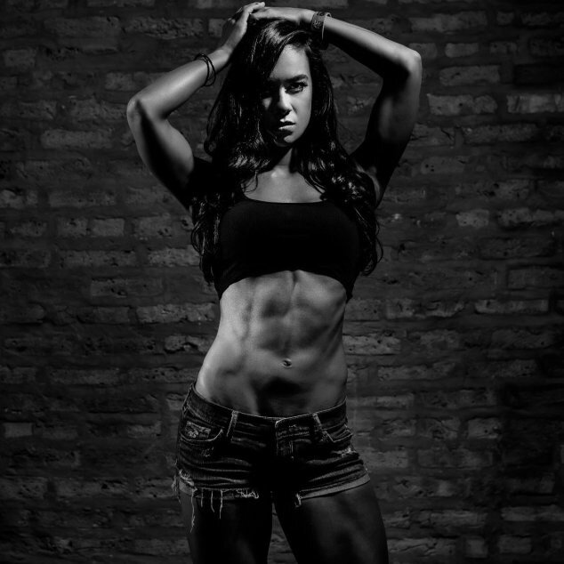 Former WWE Diva AJ Lee with six pack abs picture