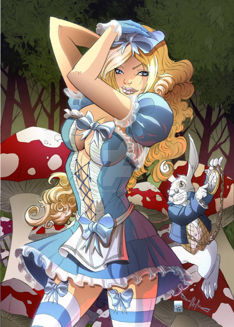 Alice in wonderland cover color by qualano picture