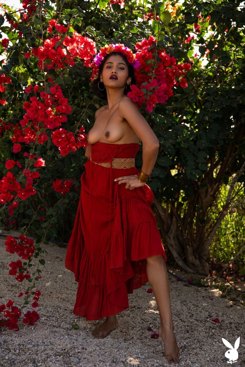 Angel Constance Wearing Nothing but a Halo of Flowers picture