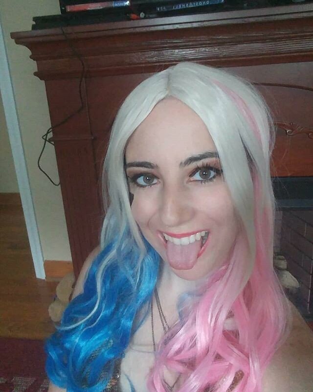 Infinite Angel cosplaying Harley Quinn, and yet again being a good little cum target for you. picture