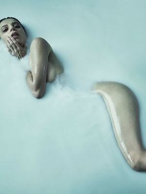 Angela Sarafyan nude in a milk for Irk Magazine Fall/Winter Issue #9 2019 picture