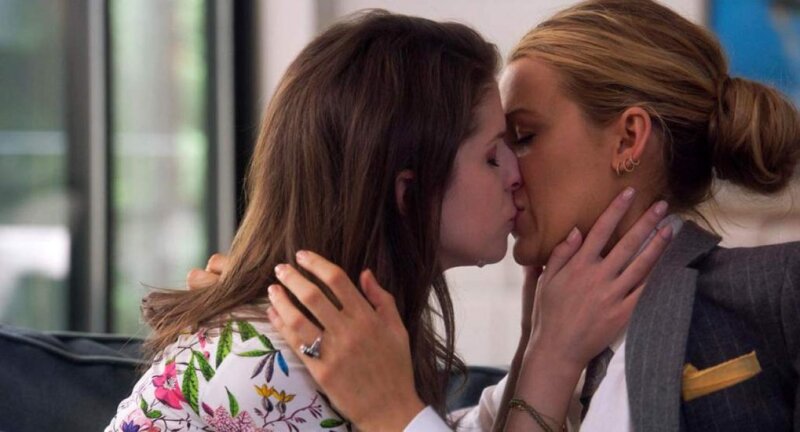 Anna Kendrick & Blake Lively Lesbian Kiss from ‘A Simple Favor’ picture