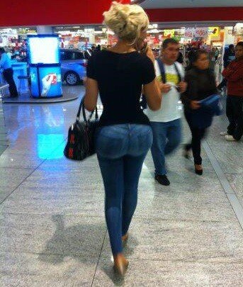 Bailey Slade is sexy mynx from this creep shot taken behind her in the mall as she walks to Sky Burger with huge plump ass in tight pants picture