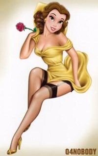 Toon Characters - Belle - Black stockings picture