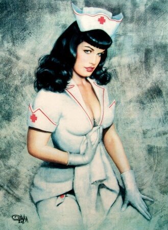 bettie page as sexy nurse picture