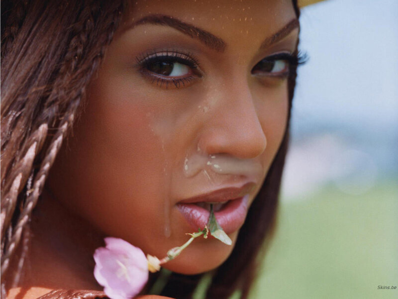 Beyonce Knowles cum mustache picture