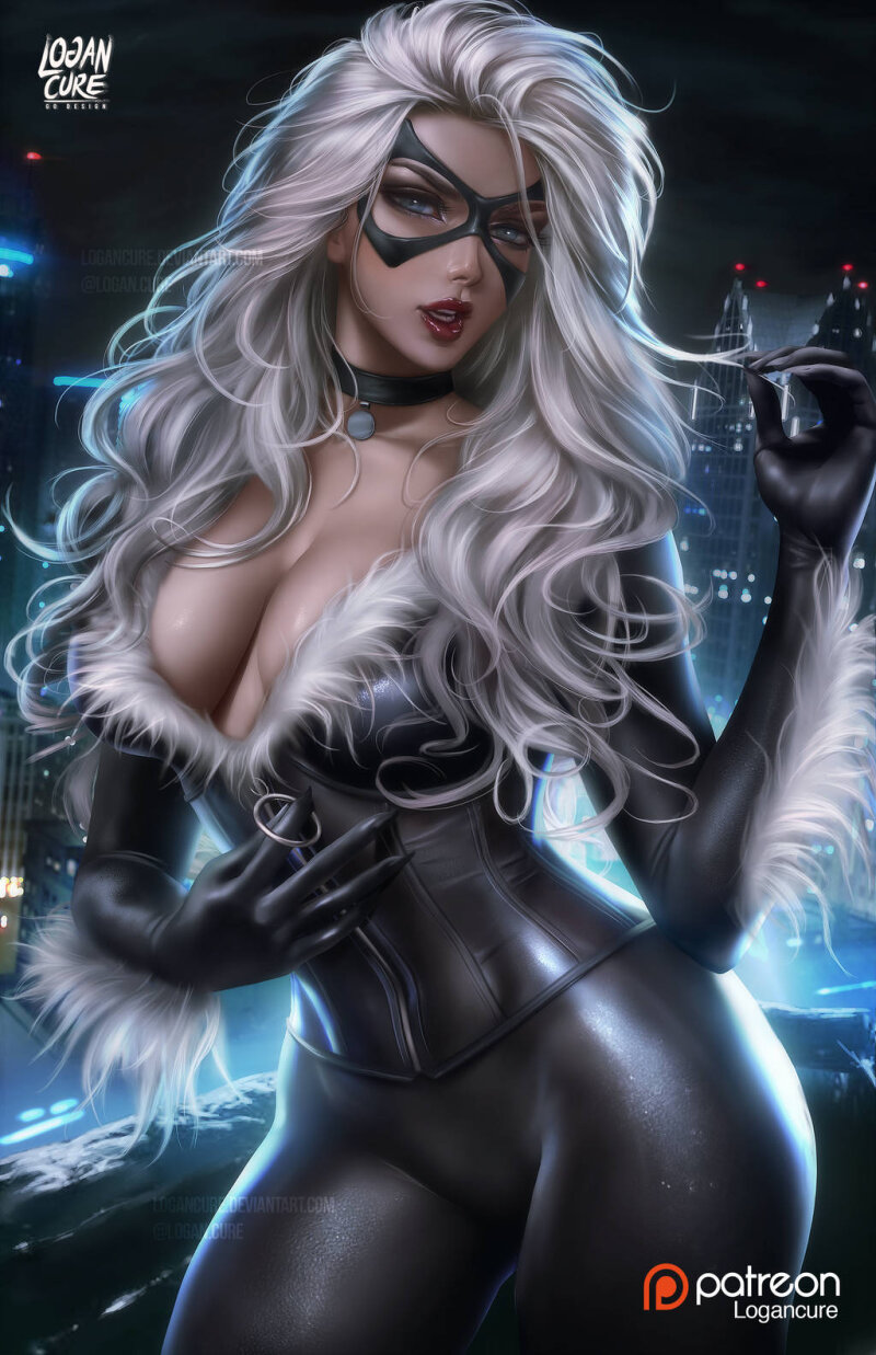 Black Cat with cleavage. picture