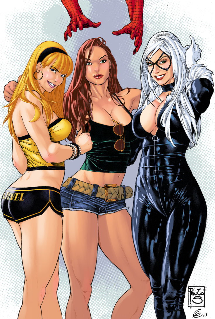 Gwen Stacy, Mary-Jane &Black Cat picture