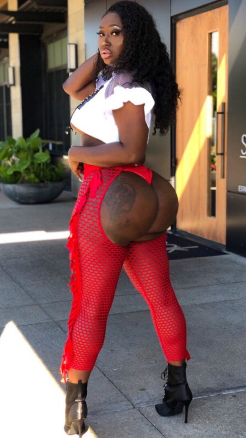 Thick Round Black Ass In Chaps picture