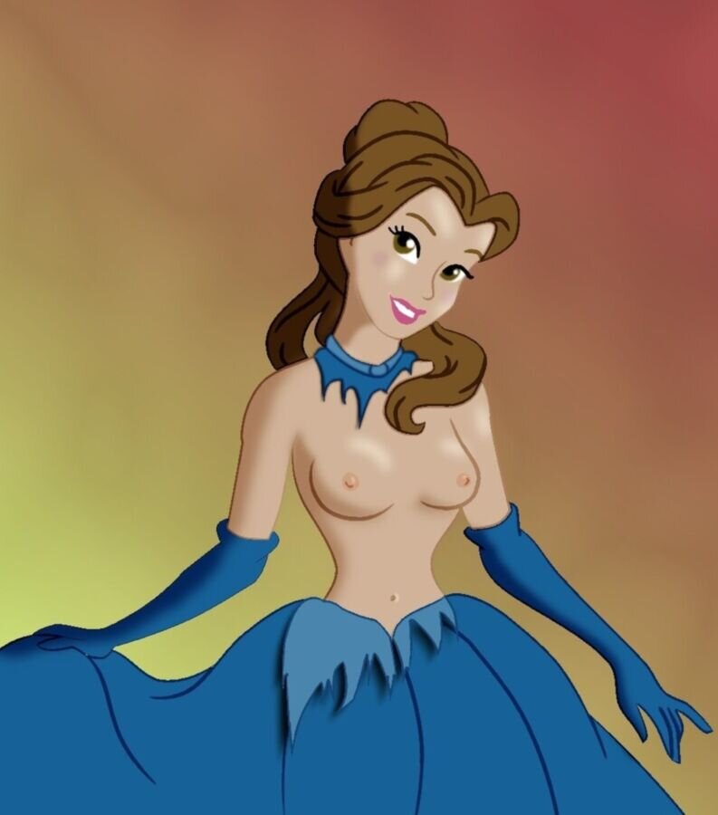 Toon Characters - Belle - Topless in blue dress picture