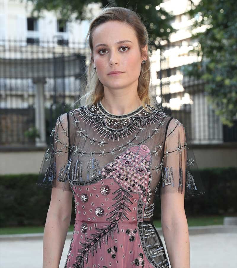 Brie Larson Nipple Slip Peek in See Through Lace Dress picture