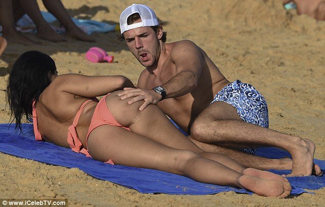 Love Island's Cara De La Hoyde and Nathan Massey get VERY hands on as they pack on the PDA during romantic holiday in Tenerife picture