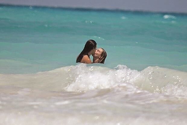 Michelle Rodriguez and Cara Delevingne have some fun in the sun on a beach in Cancun picture