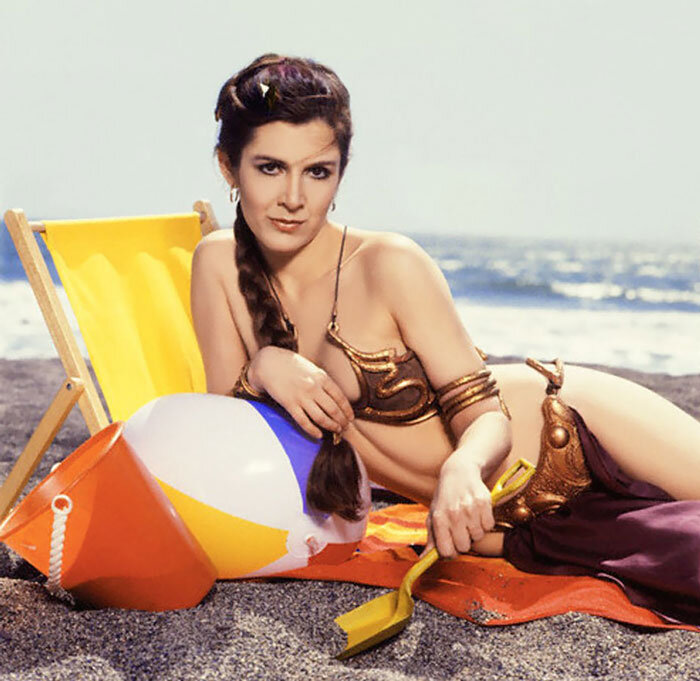 princess-leia-bikini-return-jedi-beach-shoot-1983-carrie-fisher-5 picture