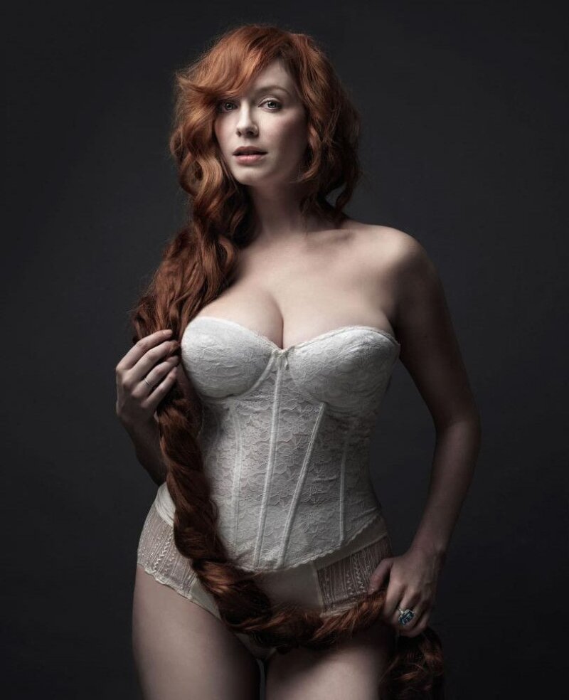 Beautiful redhead with very long hair - Christina Hendricks picture