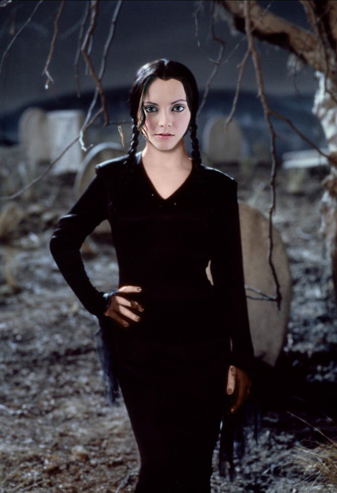 Very hot and sexy Hollywood babe Christina Ricci as sexy 'Wednesday' in the second "Addams Family" movie. picture