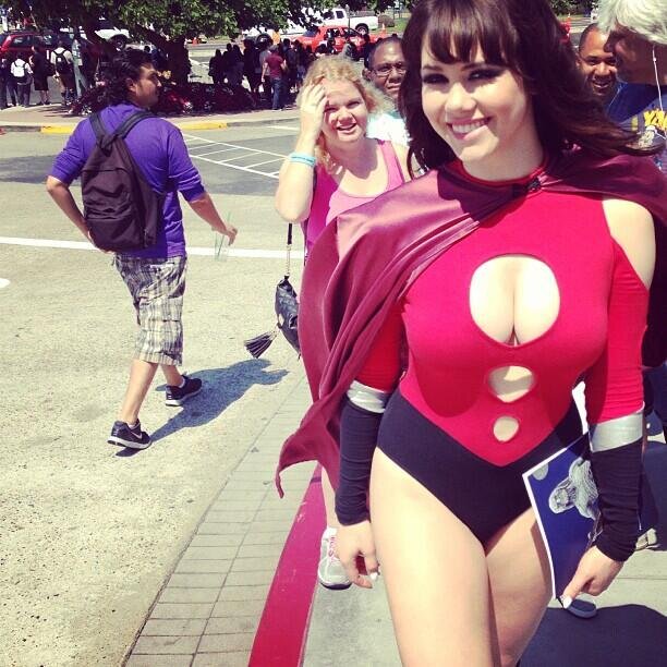 Claire Sinclair hot as hell in a superhero suit picture
