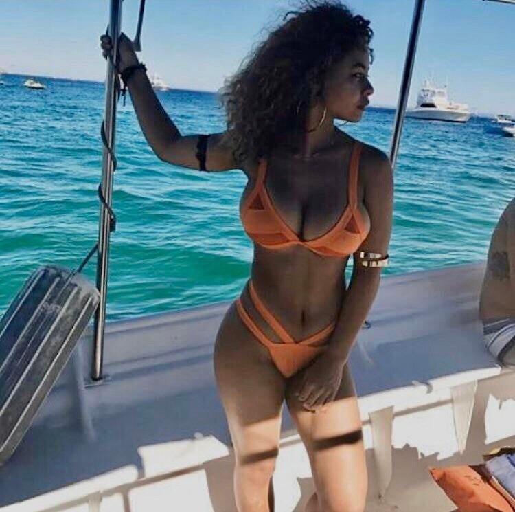 Crystal Westbrooks on a boat picture