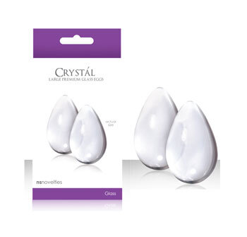 CRYSTAL GLASS EGGS / LARGE - CLEAR picture