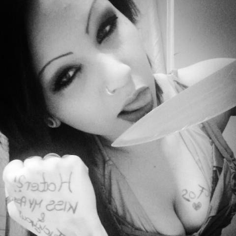 Indigo La Rue is trying to stab your marx ist heart - fota funnnyy butcher knife picture